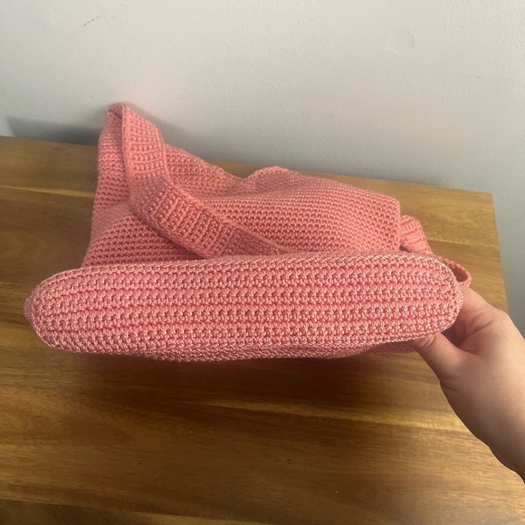 The Sak y2k Pink crochet bag shoulder bag fisherman boho beach knit - Picture 6 of 15